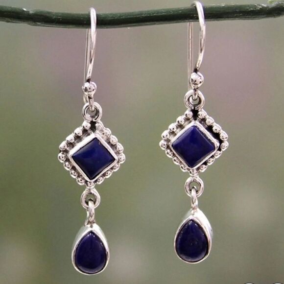 Adorable blue dangle earrings NWT - Picture 1 of 3